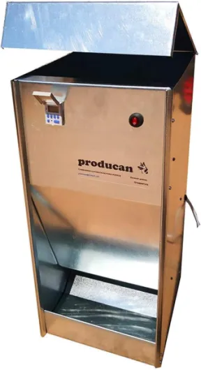 Mangeoire pour Chien Professionnelle programmable Automatique Modèle P1 avec Une capacité de 40 litres - valable pour l'extérieur.