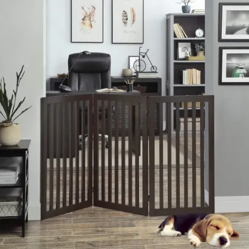 Test Unipaws barrière autoportante extra haute : la barrière en bois qui fait le job sans percer les murs