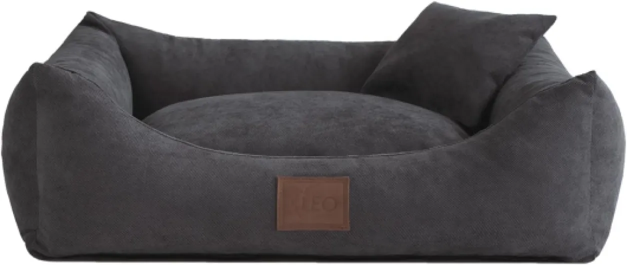 Canapé Sun - Panier à Chien en 6 Tailles et 4 Couleurs - Lit Coussin pour Chien (L-100X80, Graphite) L-100X80 Graphite