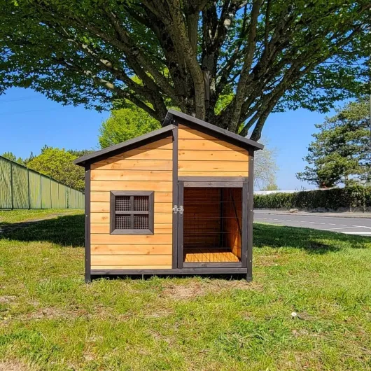 Niche Malinois avec Porte Sécurisée Grillagée et Fenêtre Latérale Taille XL