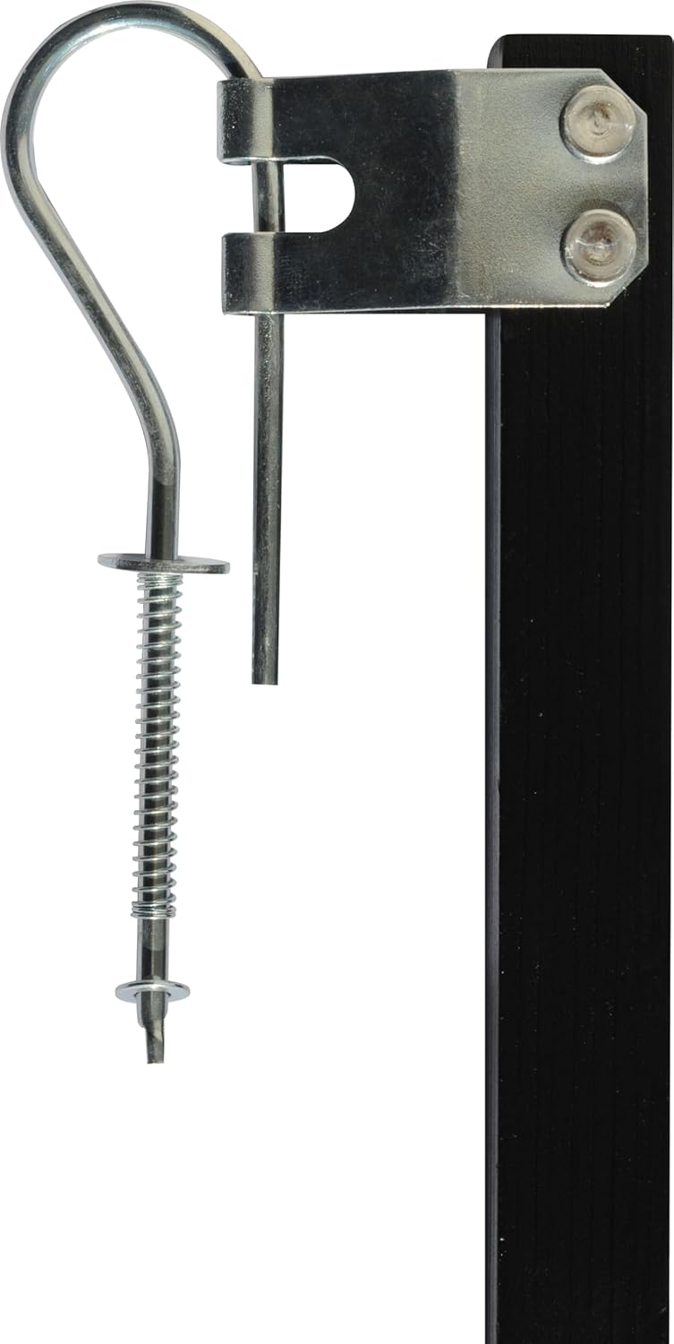 742085 Stop'Fix Barriere Animaux en Bois Extensible - Noir - pour Chien