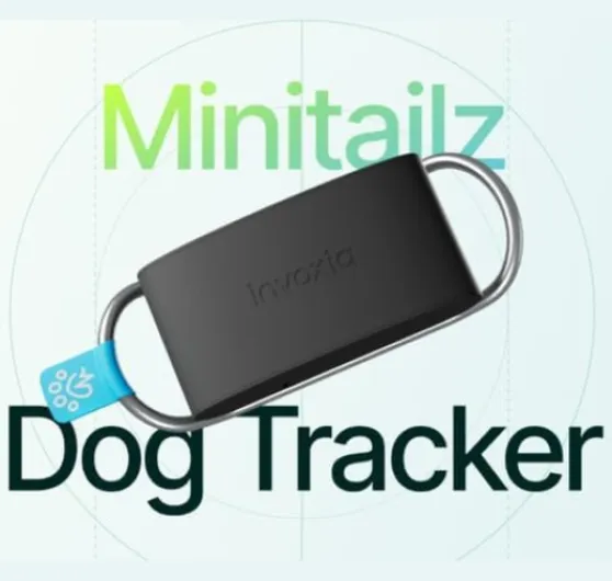 Minitailz - Traceur GPS & Santé n°1 pour Chien - Alertes Anti-Fugue, Scan respiratoire - Localisation Temps réel, Rechargeable USB, Zone et Clôture Virtuelle - Mini Tracker sur Collier Sans abonnement