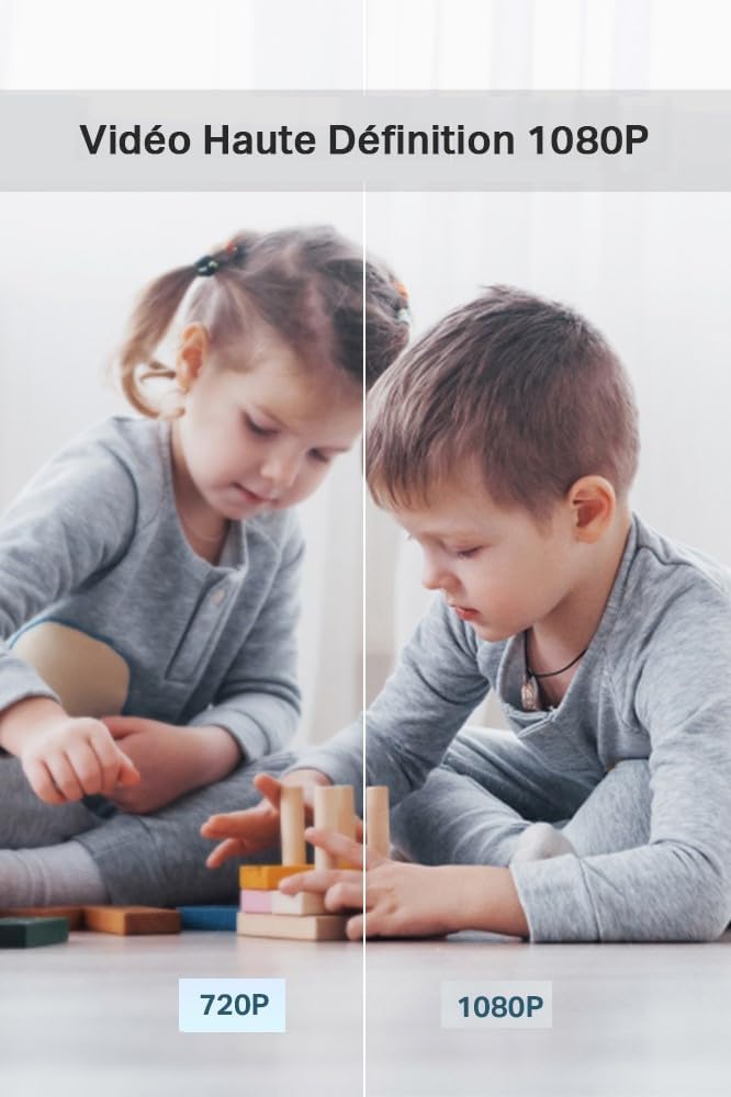 C200 2 Pack Caméra Surveillance WiFi intérieure 1080P, détection de Personne, Audio bidirectionnel, Compatible avec Alexa et Google Assistant, pour Bébé ou Animaux 1080P - 2pack