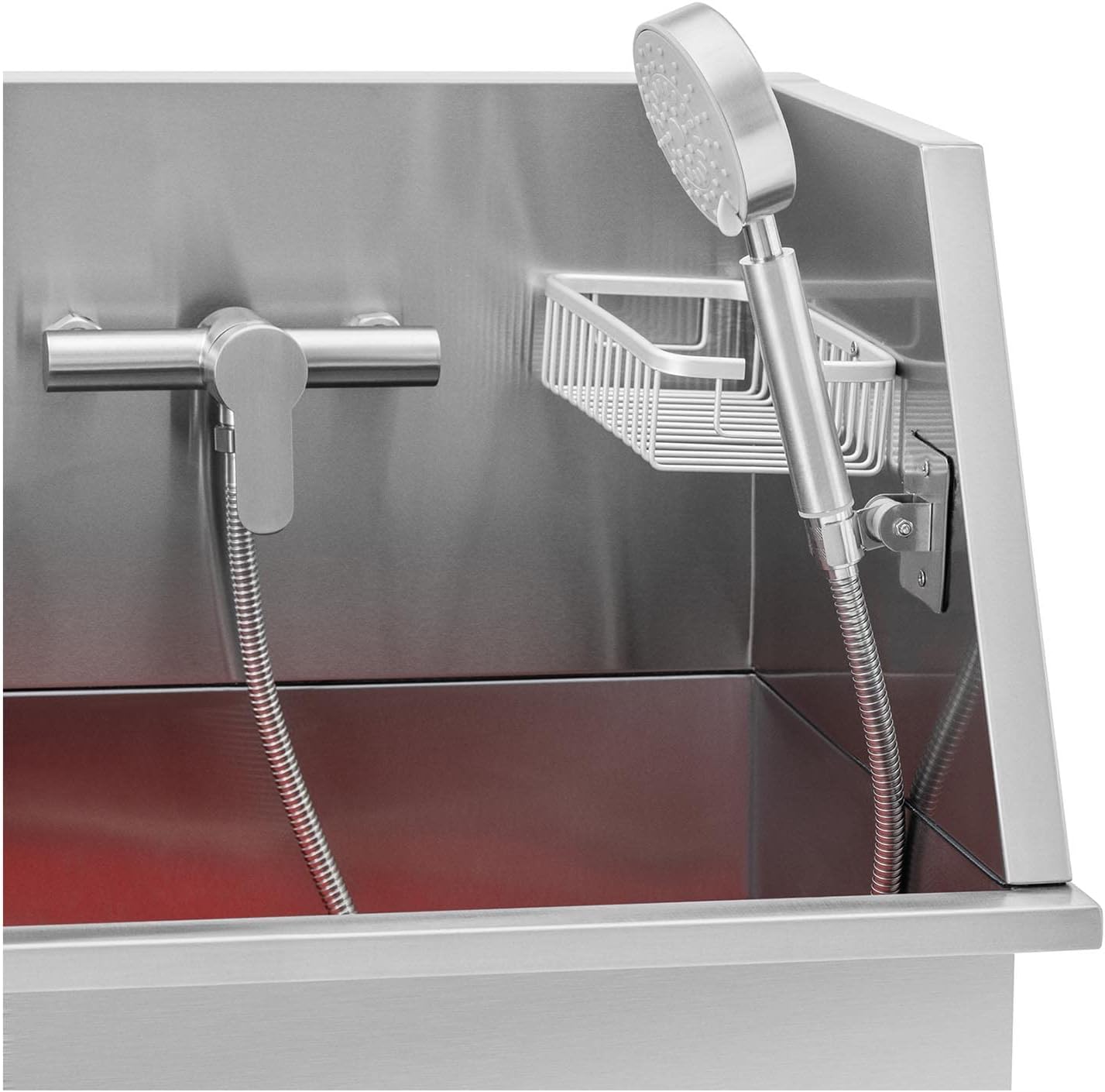 Physa PHY-PWS-02 Baignoire pour chien jusqu'à 60 kg en acier inoxydable