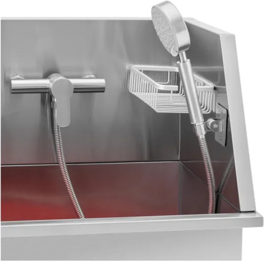Physa PHY-PWS-02 Baignoire pour chien jusqu'à 60 kg en acier inoxydable