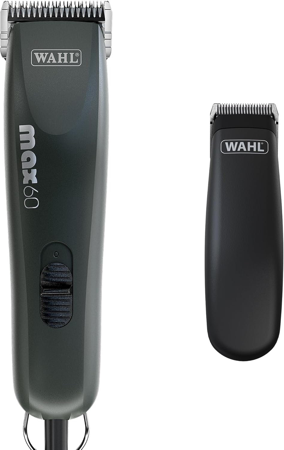 Animal Clipper Kit Max 60 and Pocket Pro, Tondeuse et coupe-poils pour animaux, tondeuse pour chiens et chats, outils de toilettage pour animaux, tous types de poils, faibles vibrations, noir