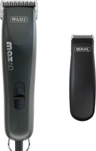 Animal Clipper Kit Max 60 and Pocket Pro, Tondeuse et coupe-poils pour animaux, tondeuse pour chiens et chats, outils de toilettage pour animaux, tous types de poils, faibles vibrations, noir
