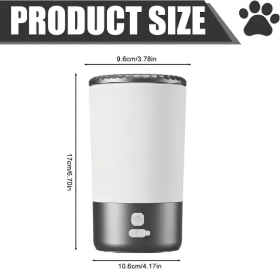 Nettoyeur de Pattes, Automatique Nettoyeur Patte Chien, Nettoyeur Pattes pour Chien avec Silicone Souple, Lave Pattes pour Chiens, Paw Cleaner pour Chiens et Chats de Petite Moyenne et Grande Race