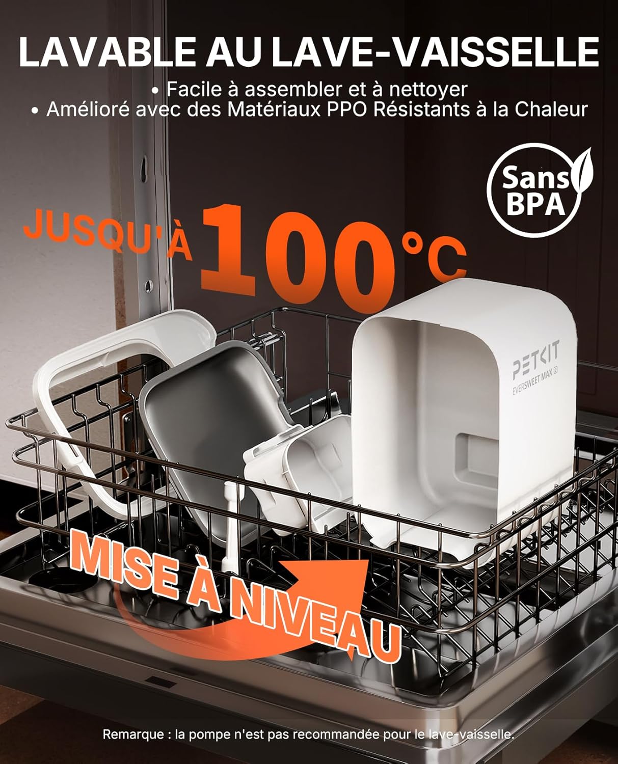 Fontaine à Eau Intelligente pour Chats, 3L sans Fil, Ultra Silencieuse 26dB, Longévité de la Batterie, Contrôle Via App, Acier Inoxydable, Modes de Débit Multiples, Facile à Nettoyer CTW3 Lavable en Machine