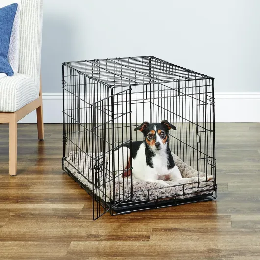 New World B30 Cage pour chiens de petite taille, nouvellement améliorée, 76,2 cm, à une porte, comprenant un plateau étanche, des pieds protégeant le sol et de nouvelles caractéristiques brevetées Porte simple L 76 x l 51 x H 53 cm