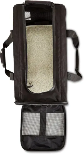 Sac de transport à parois souples pour Chat, chien, Large, L 50 x W 30.4 x H 30.4 cm, Noir Noir L 51 x l 31 x H 31 cm