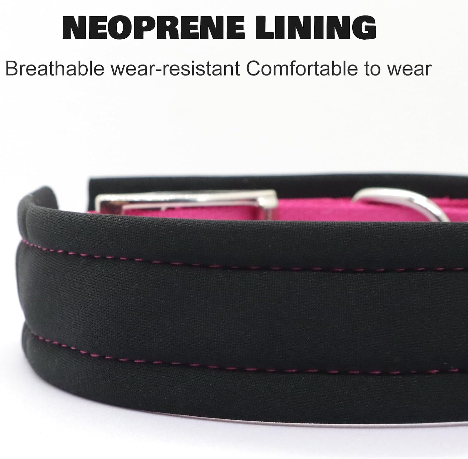 Collier personnalisé pour Chien en Nylon réfléchissant avec nom gravé, Boucle métallique, Confort Doux - Laisse Assortie Disponible (Noir)