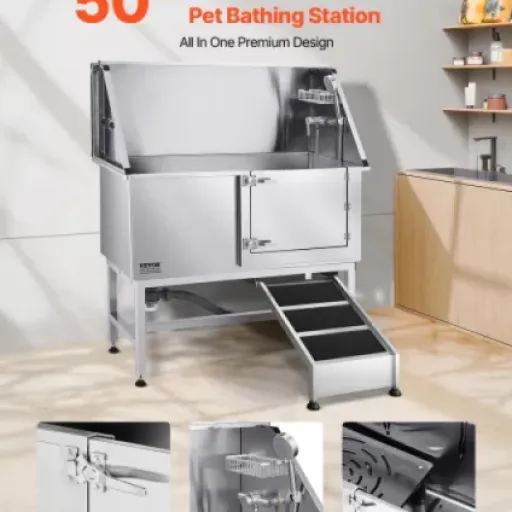 Test VEVOR Baignoire de Chien Acier Inoxydable : la station de lavage costaud pour gros chiens (et maîtres fatigués)
