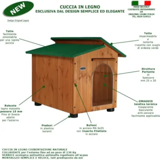 Test Niche en Bois Original Legno Italia Alpi Taille D : une niche extérieure costaud pour gros chien