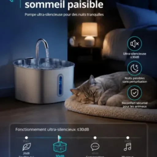 Test FéliFlow Fontaine à Eau 2,2L : la fontaine en inox qui fait le job sans trop de chichis